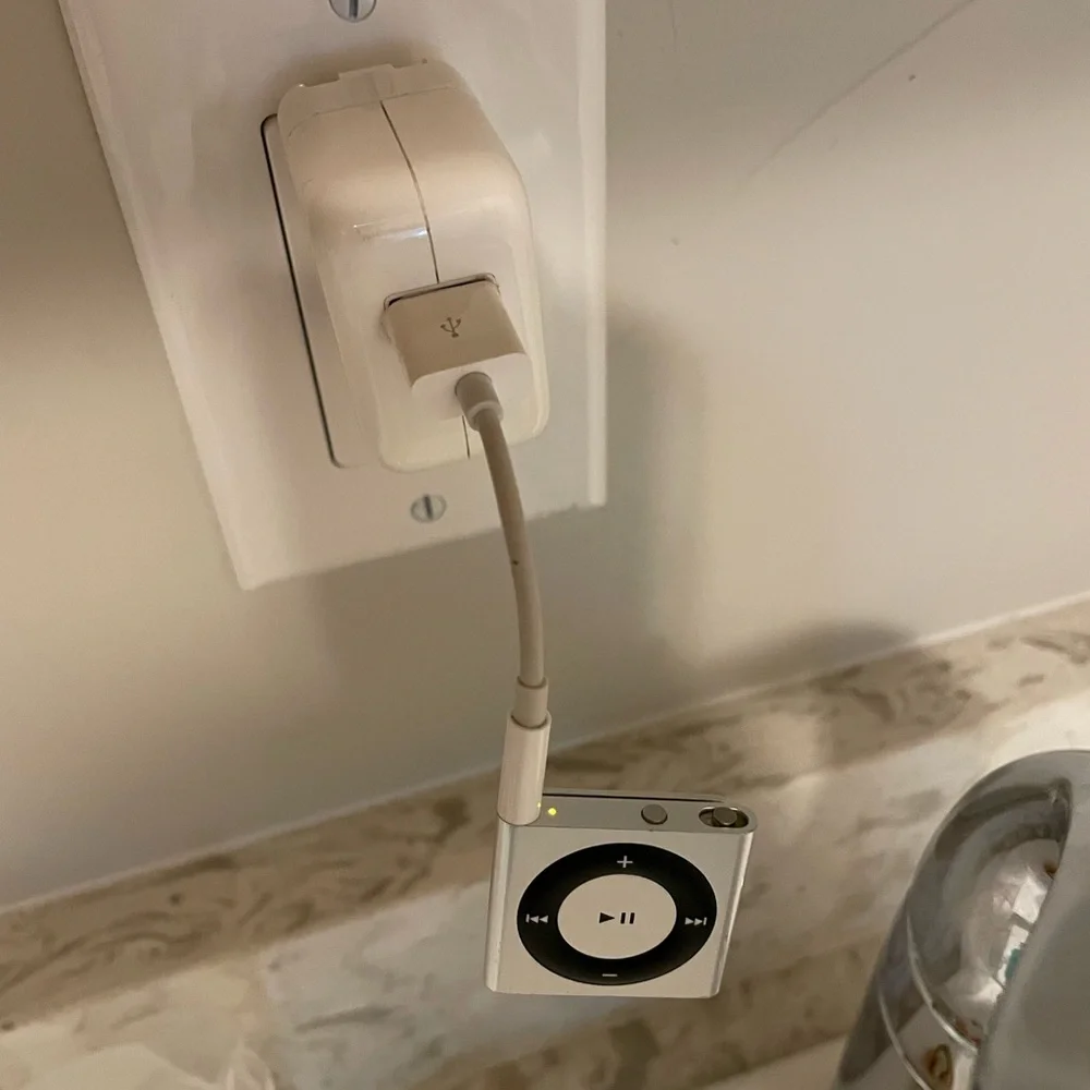 IPod Shuffle, iPhone Chargers, Adapter, and Headphones - Picture 2 of 2